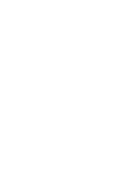 Bir insan tarafından çizilmiş mikroskop Tebeşiri