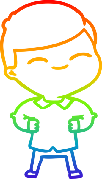 gökkuşağı gradyan çizimi bir insan tarafından çizilmiş gülümseyen çocuk çizgi filmi