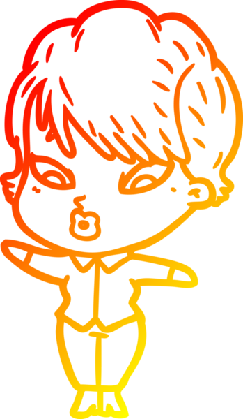 Bir insan tarafından çizilmiş bir karikatür kadın çizimi