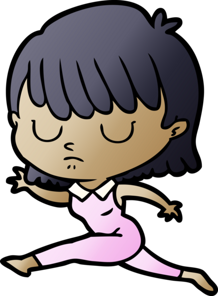 Bir insan tarafından çizilmiş karikatür kadın.