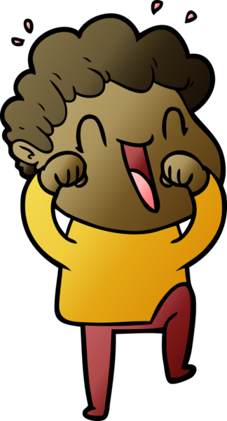 Bir insan tarafından çizilmiş mutlu bir adam.