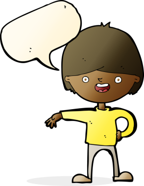 Bir insan tarafından çizilmiş konuşma balonlu mutlu adam çizgi filmi.