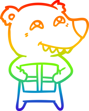 gökkuşağı gradyan çizgi çizimi bir insan tarafından çizilmiş bir çizgi ayı