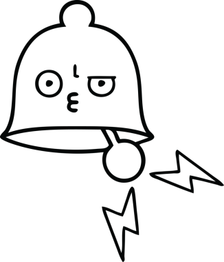 Bir insan tarafından çizilmiş zil karikatürü