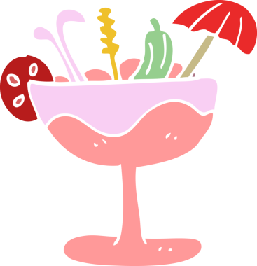 Bir insan tarafından çizilmiş karalama kokteyli.