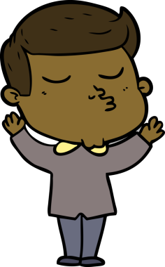 Bir insan tarafından çizilmiş karikatür mankeni adam.