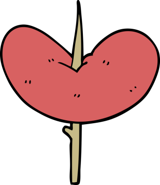 Bir insan tarafından çizilmiş bir çubuğa karalama sosisi.