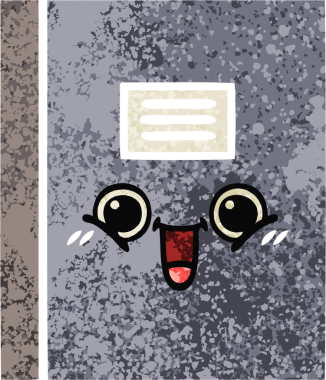 Bir insan tarafından çizilmiş bir defterin retro çizim stili karikatürü