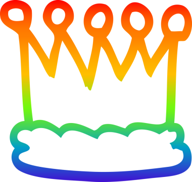 gökkuşağı gradyan bir çizgi insan tarafından çizilmiş bir taç