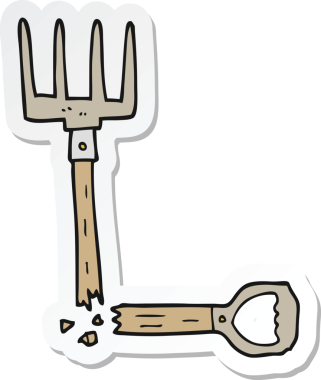 Bir insan tarafından çizilmiş kırık bir yabanın çıkartması.