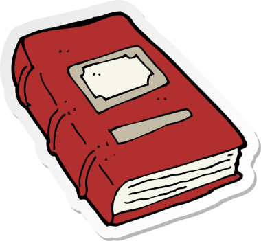 Bir insan tarafından çizilmiş eski bir çizgi roman çıkartması.