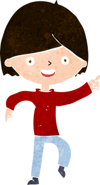 Bir insan tarafından çizilmiş çizgi filmci.