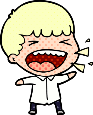 Bir insan tarafından çizilmiş gülen adam.