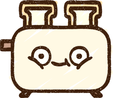 Bir insan tarafından çizilen tost makinesi tebeşiri