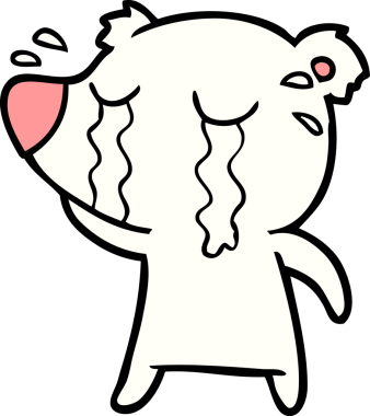 Bir insan tarafından çizilmiş kutup ayısı karikatürü