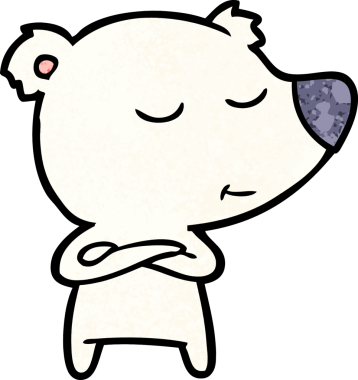 Bir insan tarafından çizilmiş kutup ayısı karikatürü