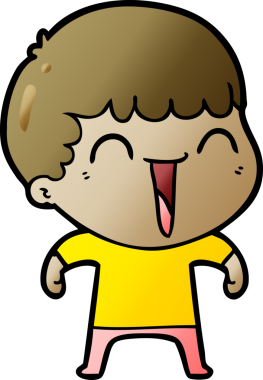 Bir insan tarafından çizilmiş mutlu bir adam.