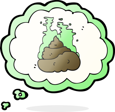 Bir insan tarafından çizilmiş serbest çizim baloncuk karikatür iğrenç kaka