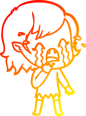 Bir insan tarafından çizilmiş ağlayan vampir kız çizgi filmi.