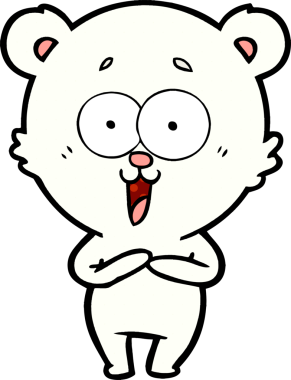 Bir insan tarafından çizilmiş kutup ayısı karikatürü