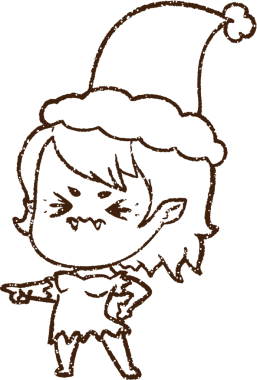 Bir insan tarafından çizilmiş Noel Vampiri Kömürü