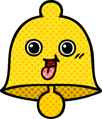 bir insan tarafından çizilmiş bir çanın çizgi roman tarzı