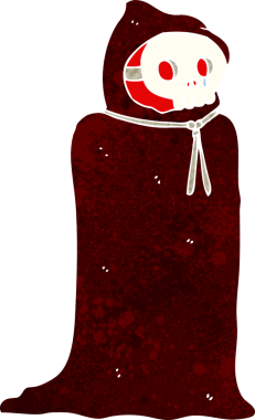 Bir insan tarafından çizilmiş tuhaf cadılar bayramı kostümü.