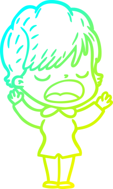 Bir insan tarafından çizilmiş bir karikatür kadın çizimi.