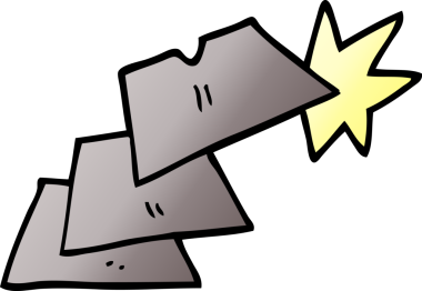 Bir insan tarafından çizilmiş iş bıçağı çizimleri.