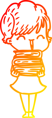 Bir insan tarafından çizilmiş gülen bir karikatür çizimi.