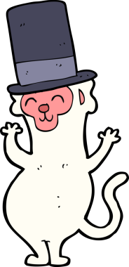 Bir insan tarafından çizilmiş silindir şapkalı maymun.