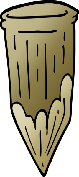 Bir insan tarafından çizilmiş odun kazığı.