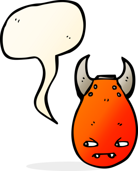 Bir insan tarafından çizilmiş konuşma balonlu çizgi film bombası.