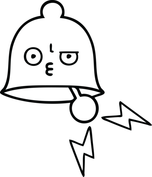 Bir insan tarafından çizilmiş zil karikatürü