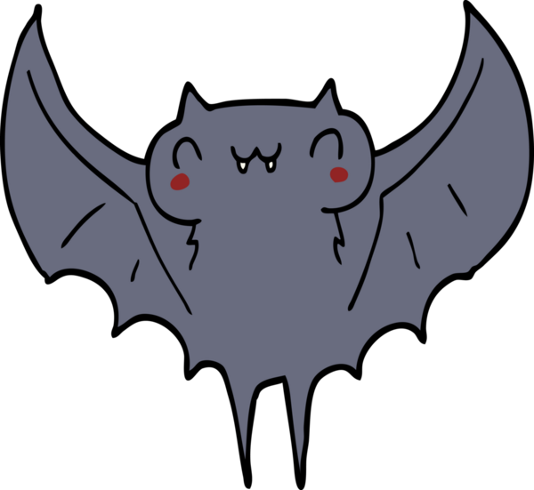 Bir insan tarafından çizilmiş karikatür yarasa