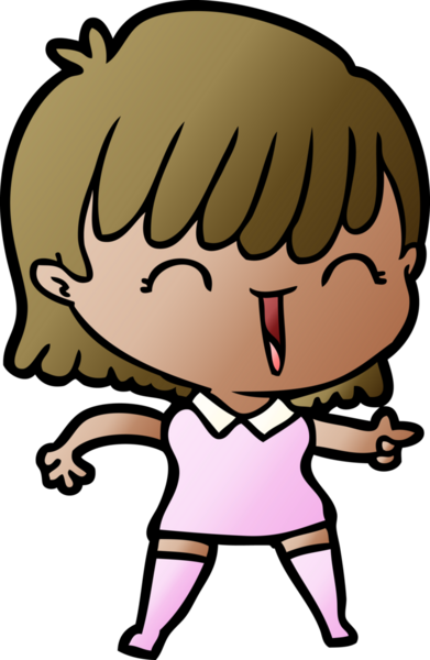 Bir insan tarafından çizilmiş karikatür kadın.