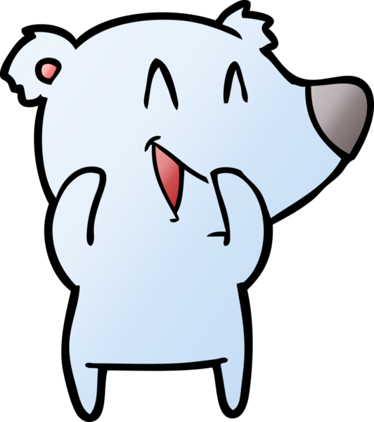 Bir insan tarafından çizilmiş gülen ayı çizgi filmi.