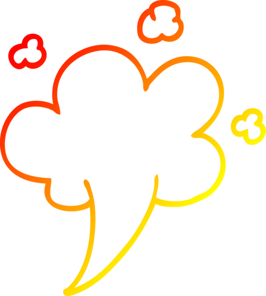 Bir insan tarafından çizilmiş bir hava fırtınasının sıcak çizgi çizimi