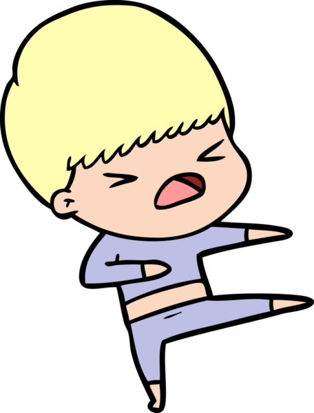 Çizgi film bir insan tarafından çizilmiş stresli adam