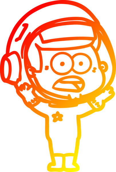 Bir insan tarafından çizilmiş bir çizgi film çizimi, astronotu şaşırttı.