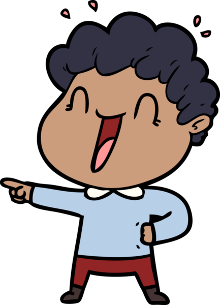 Bir insan tarafından çizilmiş mutlu bir adam.