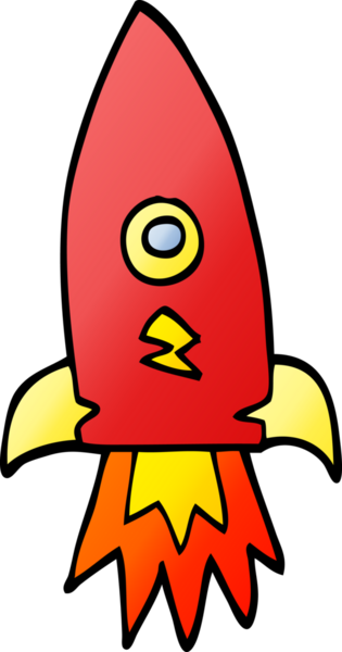 bir insan tarafından çizilmiş karalama uzay roketi