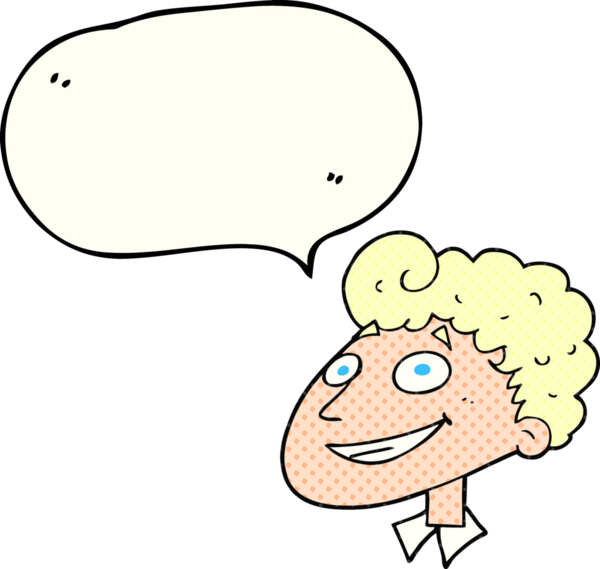 El yazısıyla çizilmiş çizgi roman konuşma balonu mutlu adam bir insan tarafından çizilmiş