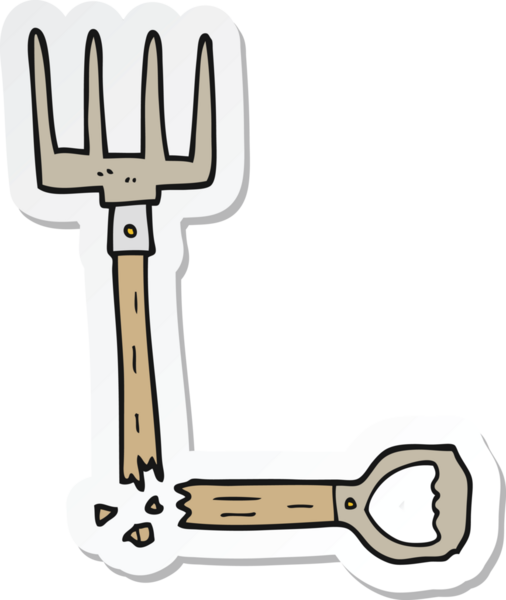 Bir insan tarafından çizilmiş kırık bir yabanın çıkartması.