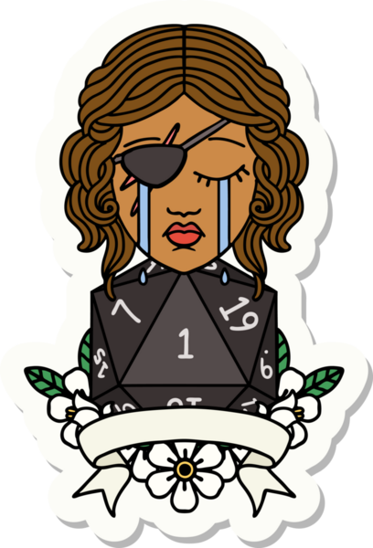 Bir insan tarafından çizilmiş doğal bir rulo ile ağlayan bir insan hırsızının çıkartması.