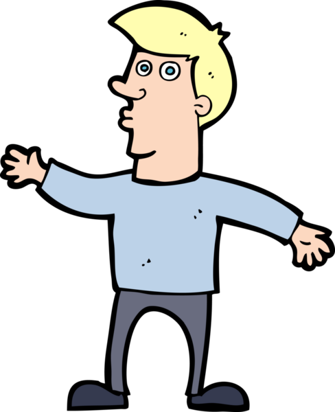 Bir insan tarafından çizilmiş endişeli bir adam.