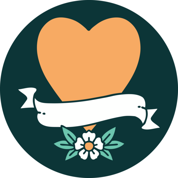 Bir insan tarafından çizilmiş kalp ve bayrağın ikonik dövme şekli