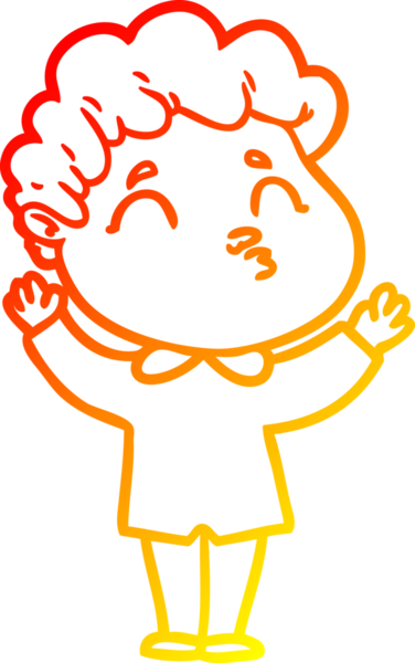 Bir insanın omuz silkerken çizdiği çizgi film karakteri.