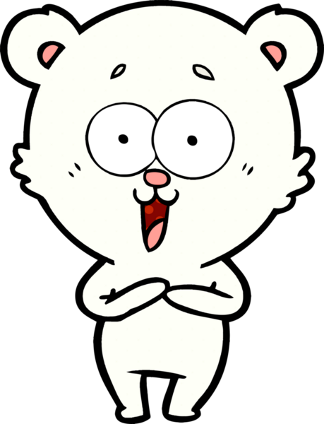 Bir insan tarafından çizilmiş kutup ayısı karikatürü