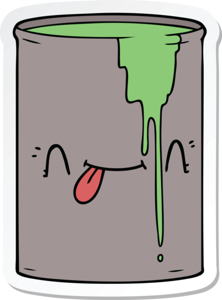 Bir insan tarafından çizilmiş toksik bir karikatür etiketi.